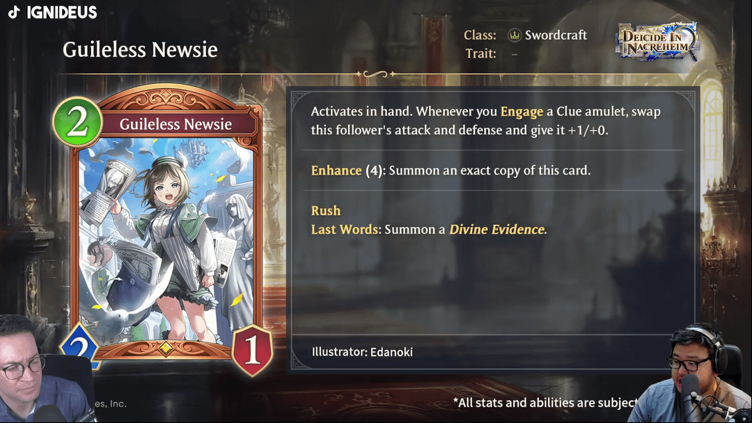 Guileless Newsie reveal
